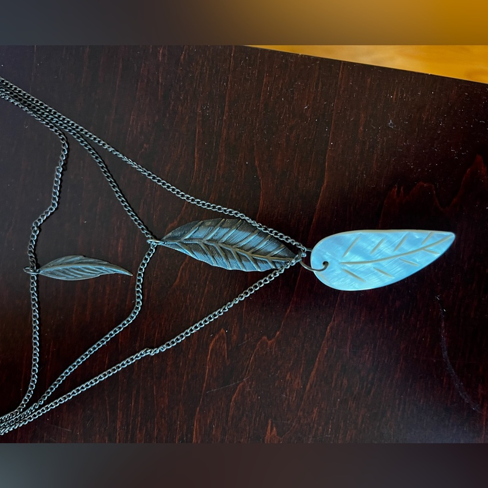 Triple Feather Necklace